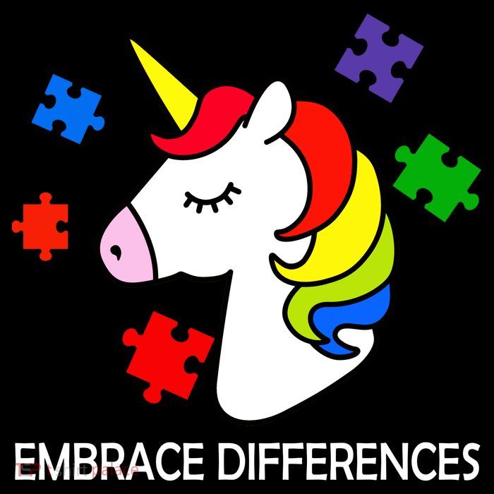 Unicorn Embrace The Differences Autism Poster