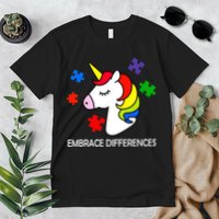 Unicorn Embrace The Differences Autism Premium T-Shirt