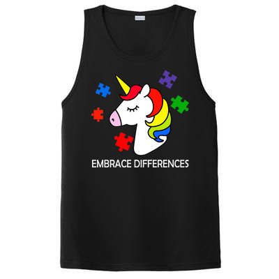 Unicorn Embrace The Differences Autism PosiCharge Competitor Tank