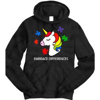 Unicorn Embrace The Differences Autism Tie Dye Hoodie