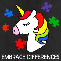 Unicorn Embrace The Differences Autism Golf Towel