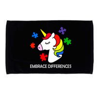 Unicorn Embrace The Differences Autism Microfiber Hand Towel