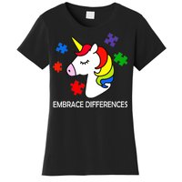 Unicorn Embrace The Differences Autism Women's T-Shirt