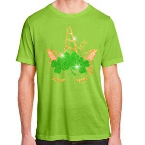 Unicorn Face St. Patrick's Day Adult ChromaSoft Performance T-Shirt