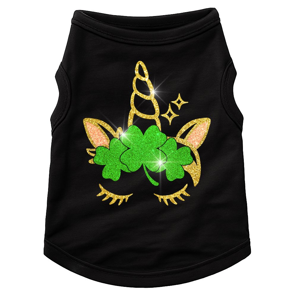 Unicorn Face St. Patrick's Day Doggie Tank