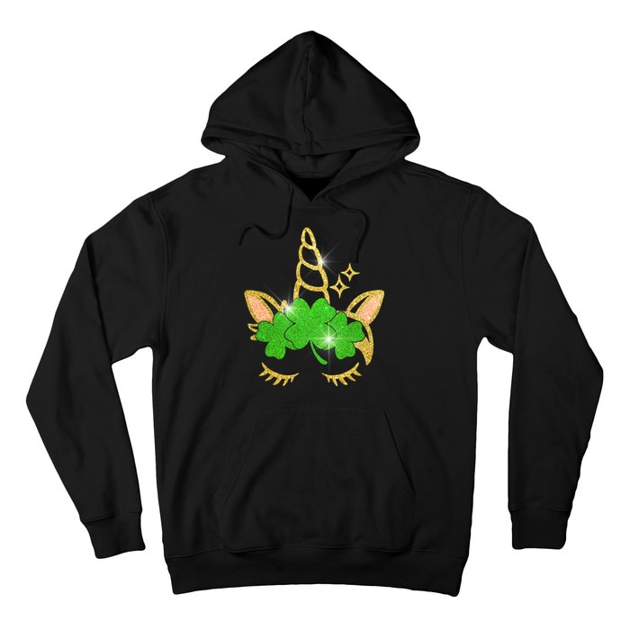 Unicorn Face St. Patrick's Day Hoodie