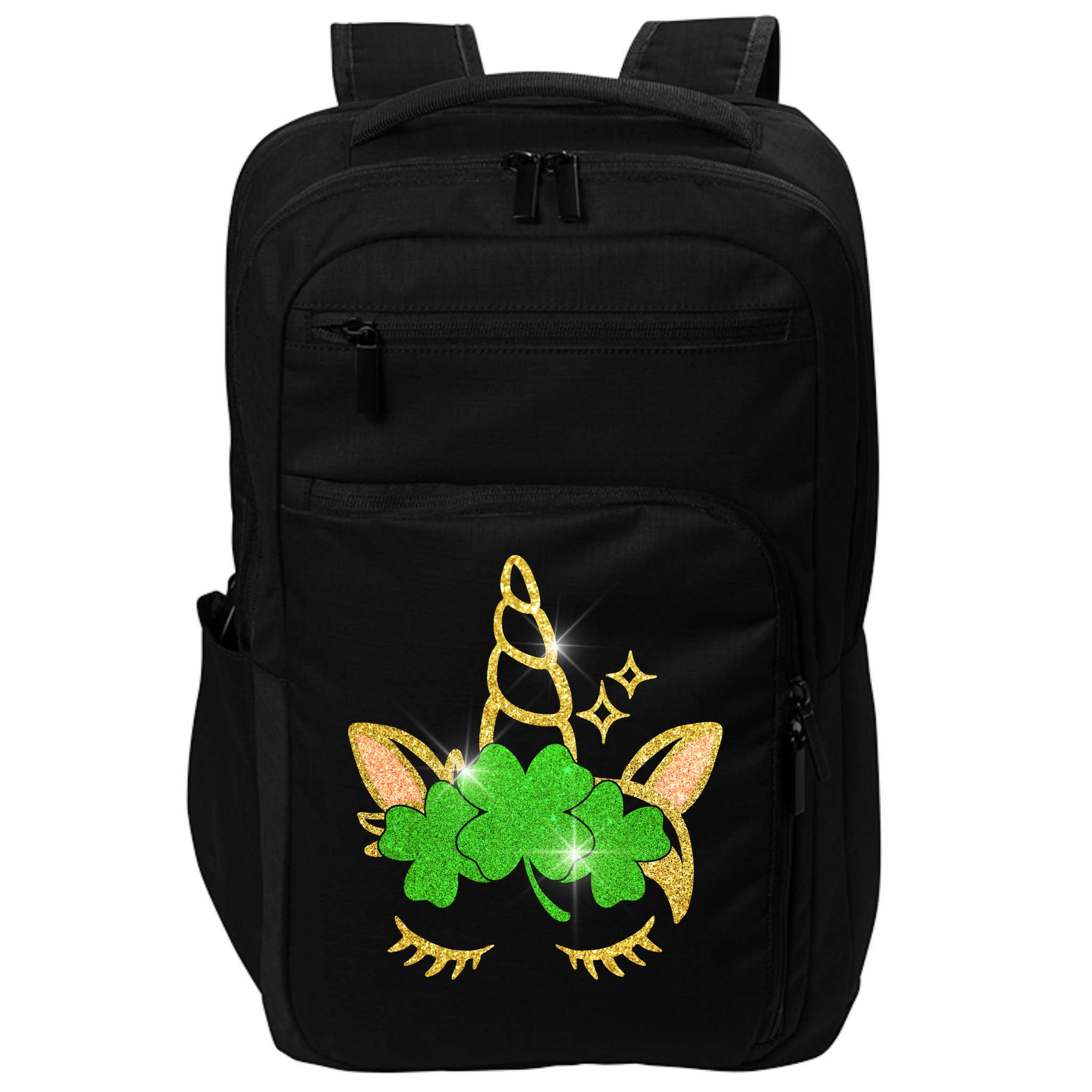 Unicorn Face St. Patrick's Day Impact Tech Backpack