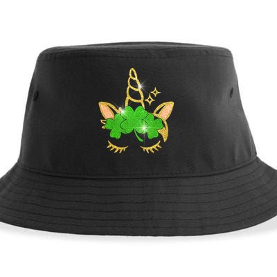 Unicorn Face St. Patrick's Day Sustainable Bucket Hat
