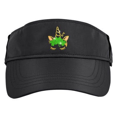 Unicorn Face St. Patrick's Day Adult Drive Performance Visor