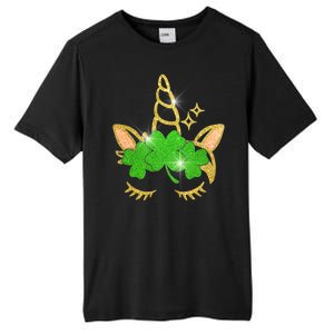 Unicorn Face St. Patrick's Day Tall Fusion ChromaSoft Performance T-Shirt