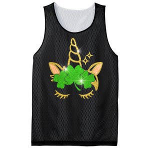 Unicorn Face St. Patrick's Day Mesh Reversible Basketball Jersey Tank