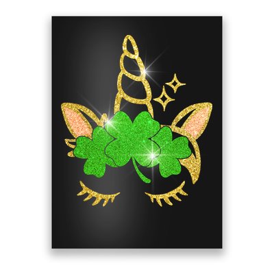 Unicorn Face St. Patrick's Day Poster