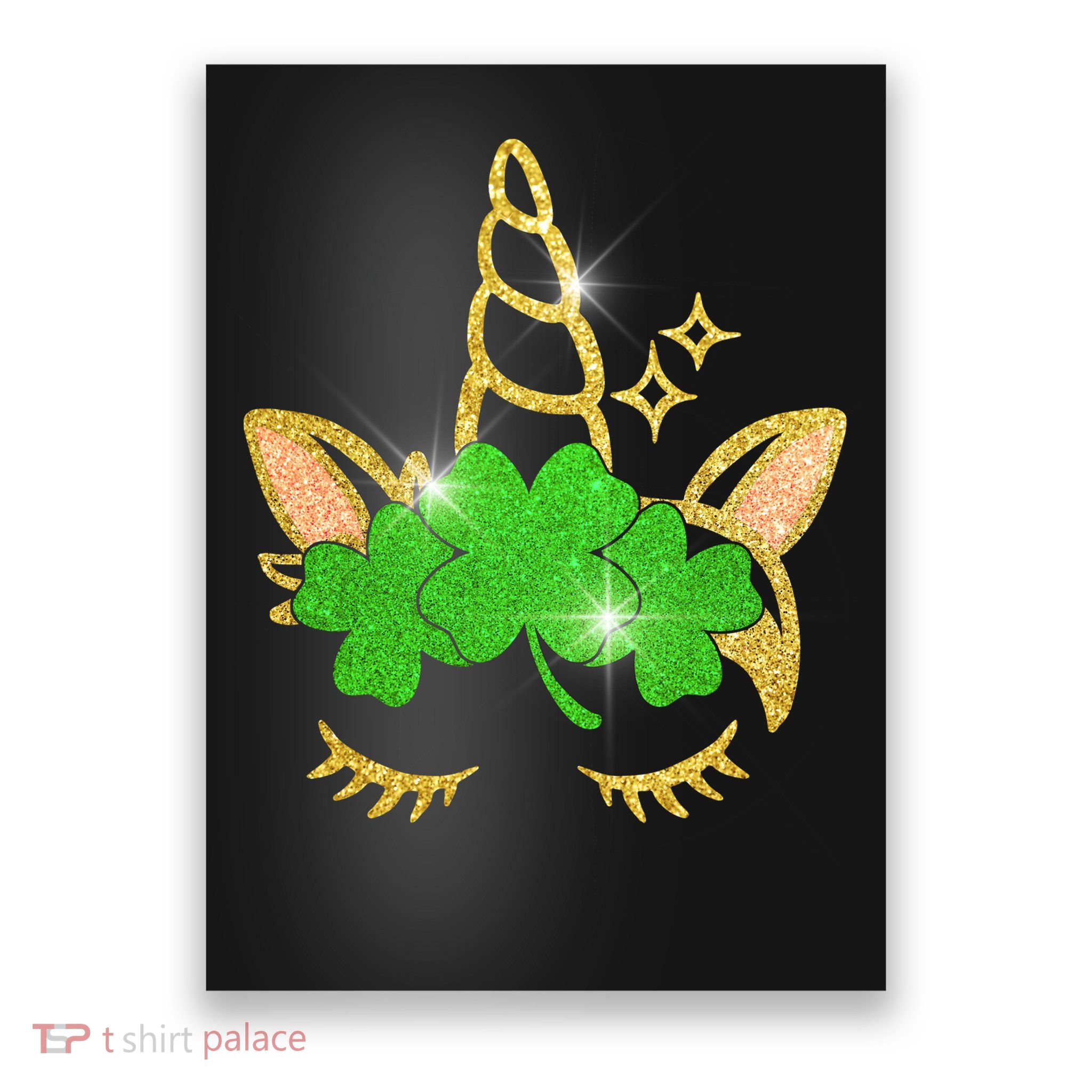 Unicorn Face St. Patrick's Day Poster