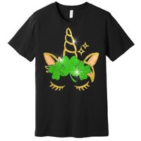 Unicorn Face St. Patrick's Day Premium T-Shirt