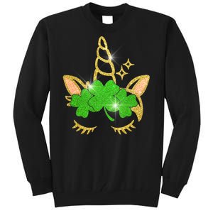 Unicorn Face St. Patrick's Day Tall Sweatshirt