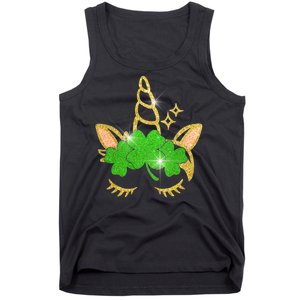 Unicorn Face St. Patrick's Day Tank Top