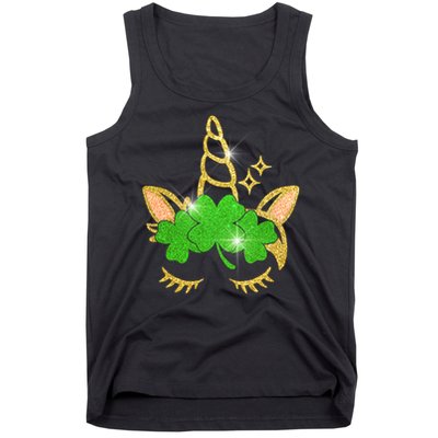 Unicorn Face St. Patrick's Day Tank Top