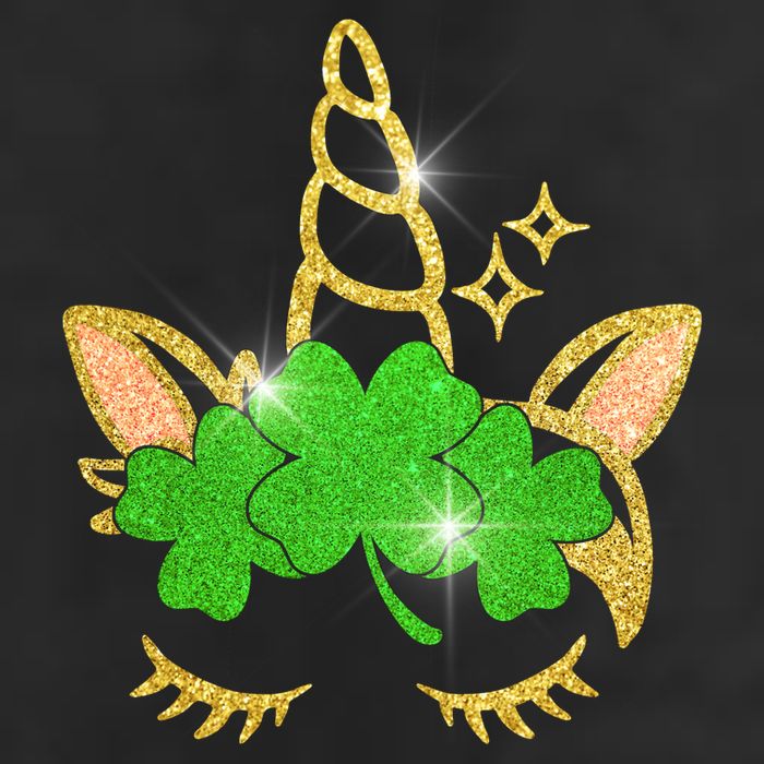 Unicorn Face St. Patrick's Day Golf Towel