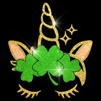 Unicorn Face St. Patrick's Day Womens T-Shirt