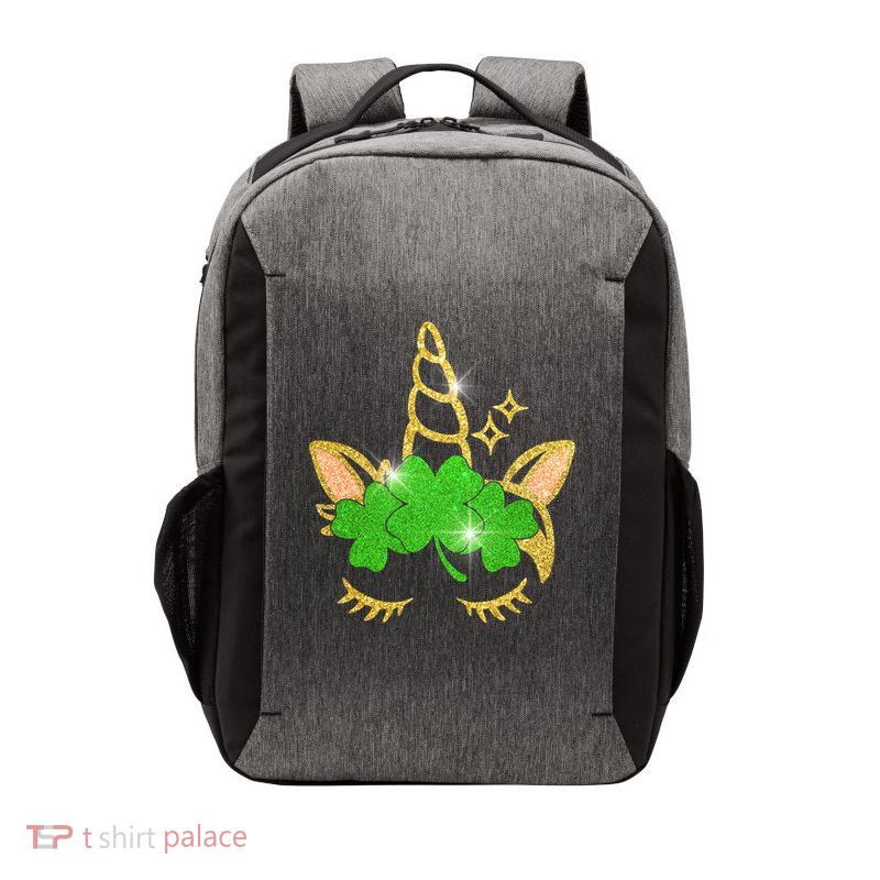 Unicorn Face St. Patrick's Day Vector Backpack