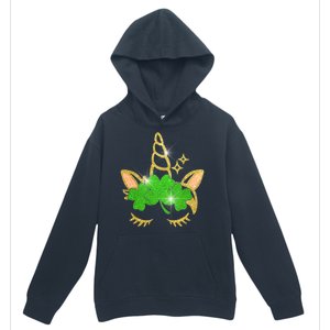 Unicorn Face St. Patrick's Day Urban Pullover Hoodie