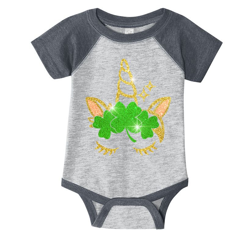 Unicorn Face St. Patrick's Day Infant Baby Jersey Bodysuit