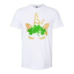 Unicorn Face St. Patrick's Day Softstyle CVC T-Shirt