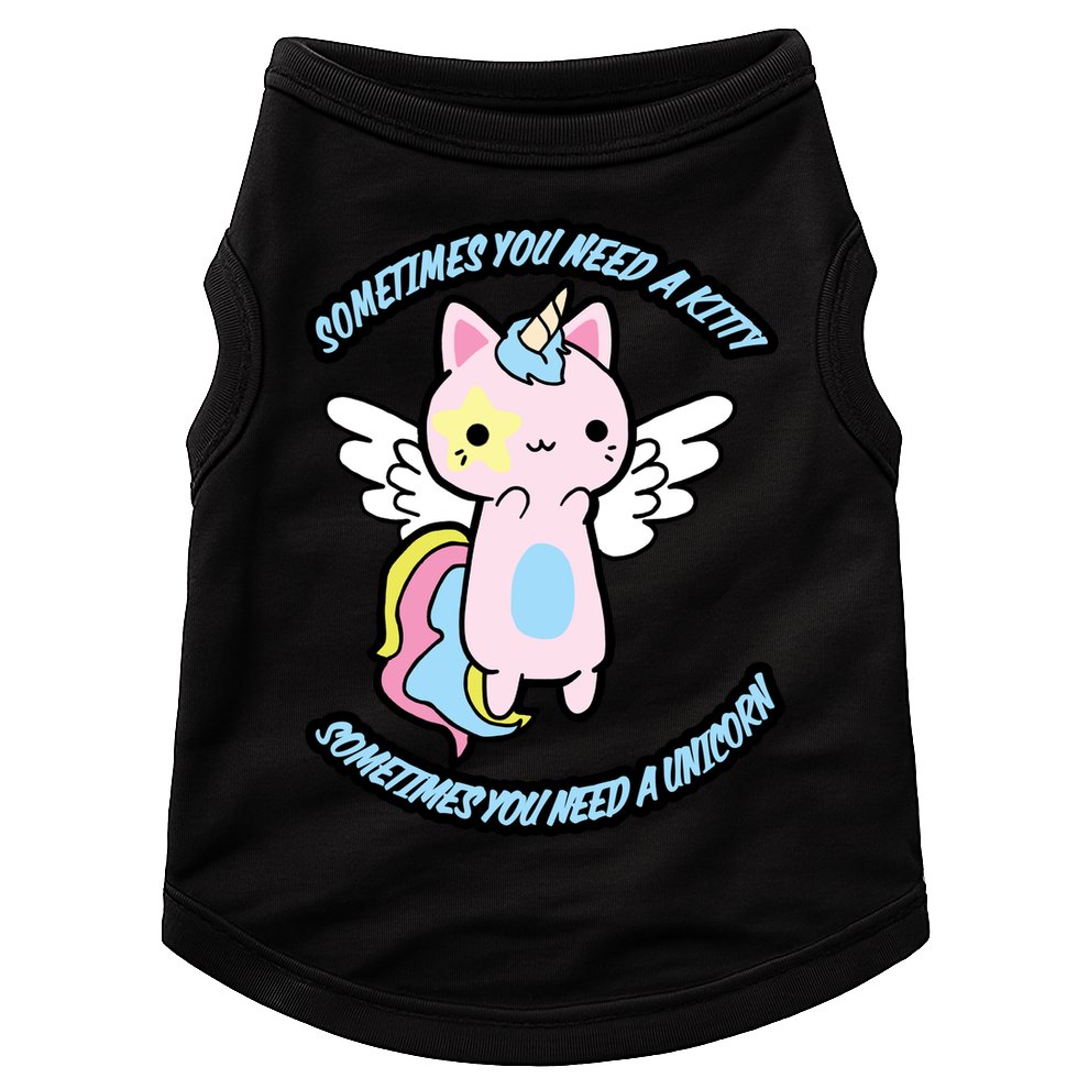 Unicorn Kitty Funny Cute Meme Doggie Tank