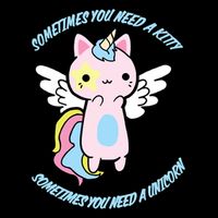 Unicorn Kitty Funny Cute Meme Doggie Tank