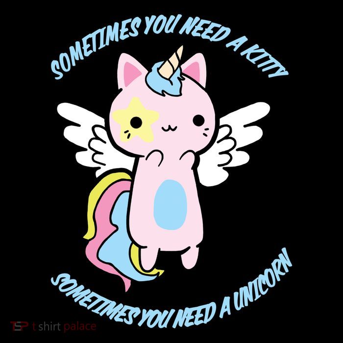 Unicorn Kitty Funny Cute Meme High Crown Mesh Back Trucker Hat