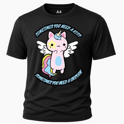 Unicorn Kitty Funny Cute Meme Performance Shirt