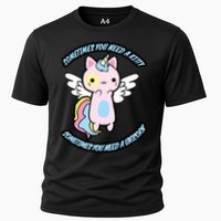 Unicorn Kitty Funny Cute Meme Performance Shirt