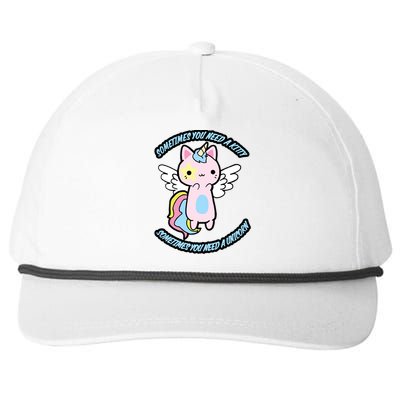 Unicorn Kitty Funny Cute Meme Snapback Five-Panel Rope Hat