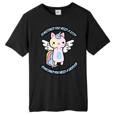 Unicorn Kitty Funny Cute Meme Tall Fusion ChromaSoft Performance T-Shirt