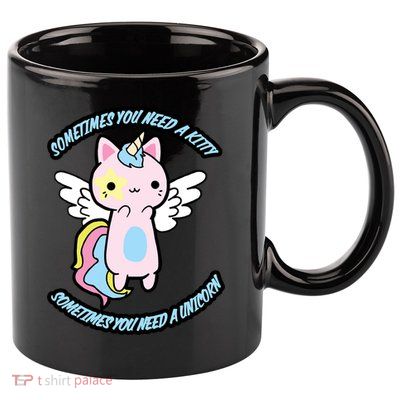 Unicorn Kitty Funny Cute Meme 11oz C Handle Ceramic Mug