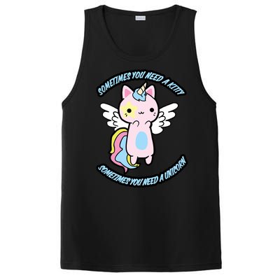 Unicorn Kitty Funny Cute Meme PosiCharge Competitor Tank