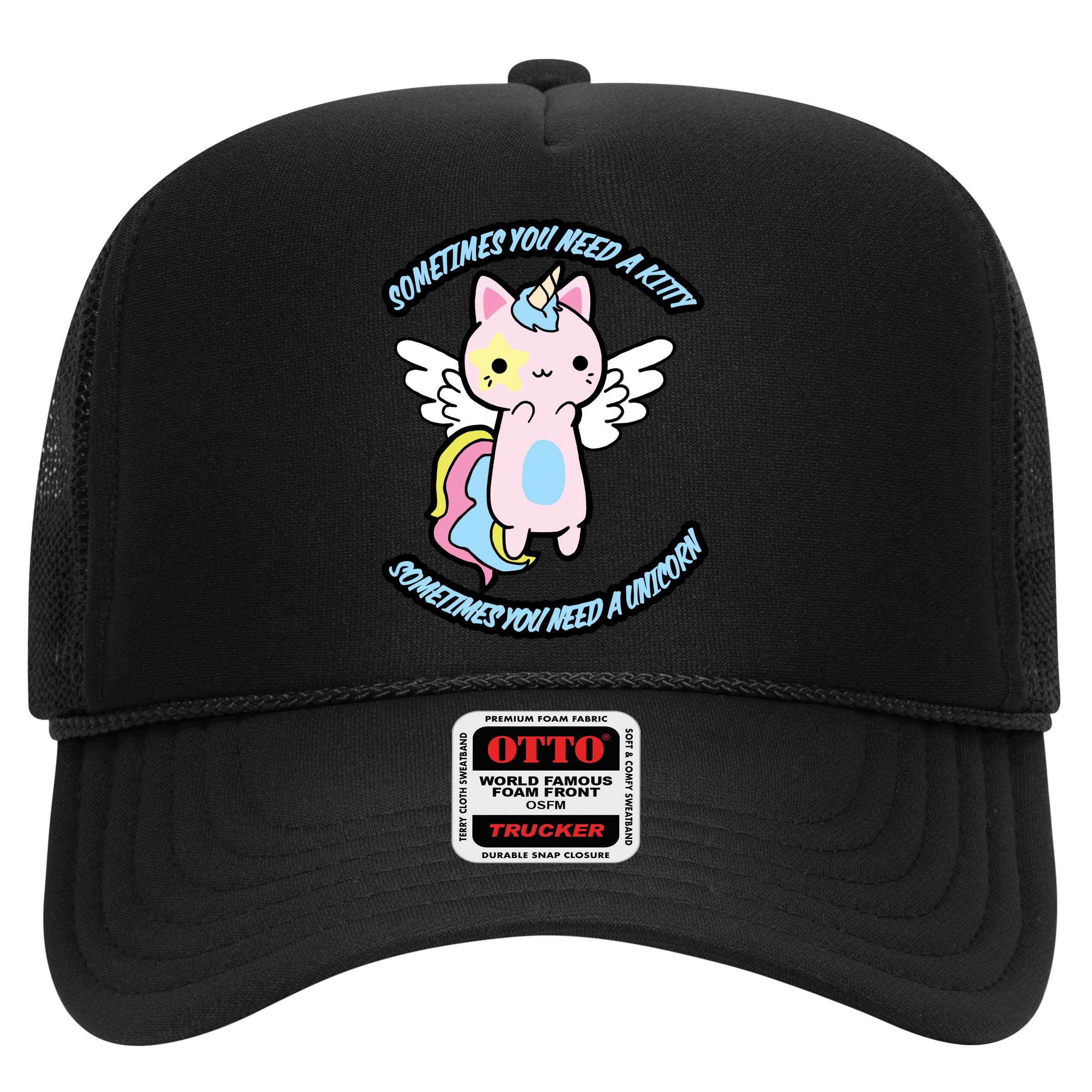 Unicorn Kitty Funny Cute Meme Trucker Hat