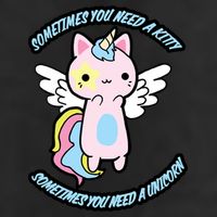 Unicorn Kitty Funny Cute Meme Golf Towel