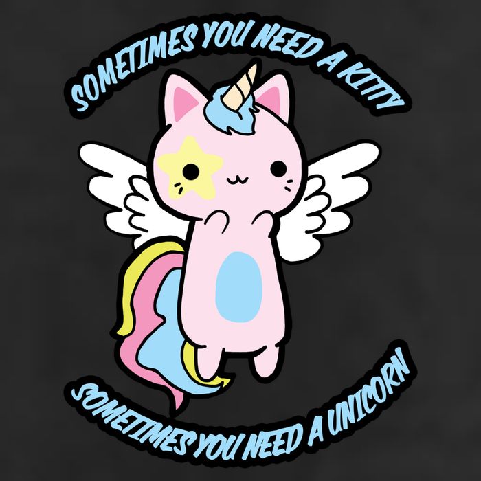 Unicorn Kitty Funny Cute Meme Golf Towel