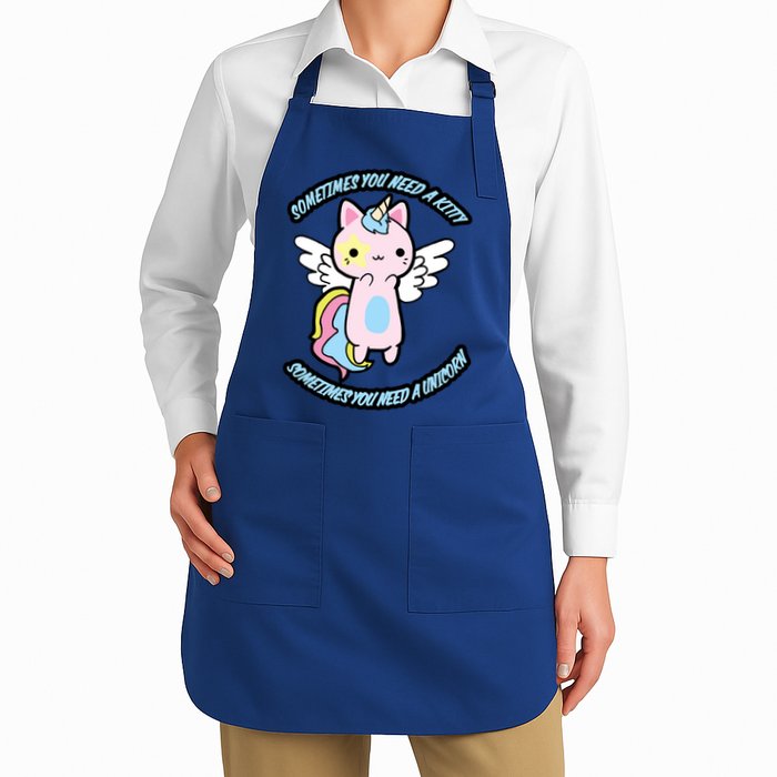 Unicorn Kitty Funny Cute Meme Apron