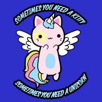 Unicorn Kitty Funny Cute Meme Premium T-Shirt