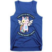 Unicorn Kitty Funny Cute Meme Tank Top