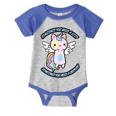 Unicorn Kitty Funny Cute Meme Infant Baby Jersey Bodysuit