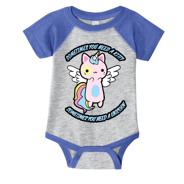 Unicorn Kitty Funny Cute Meme Infant Baby Jersey Bodysuit