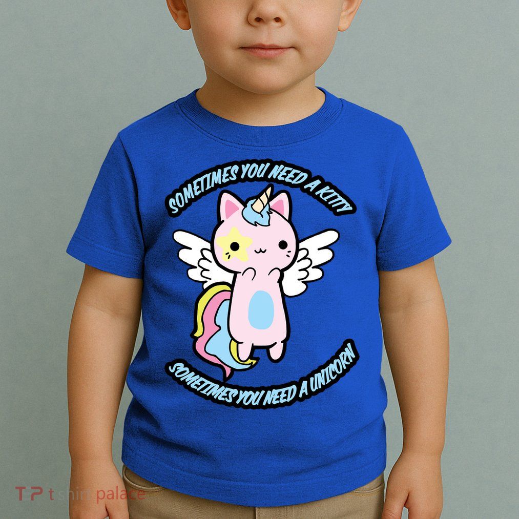 Unicorn Kitty Funny Cute Meme Toddler T-Shirt
