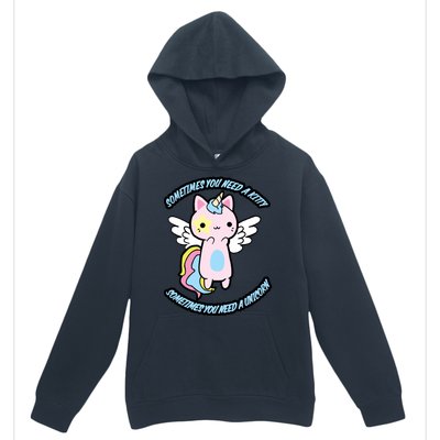 Unicorn Kitty Funny Cute Meme Urban Pullover Hoodie