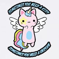 Unicorn Kitty Funny Cute Meme Garment-Dyed Sweatshirt