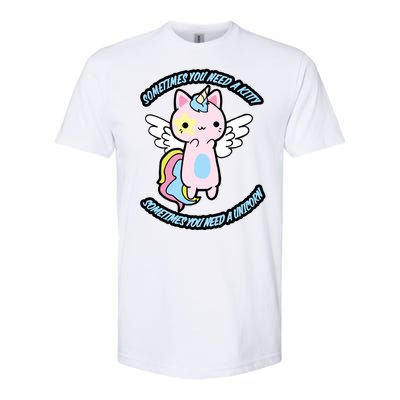 Unicorn Kitty Funny Cute Meme Softstyle® CVC T-Shirt