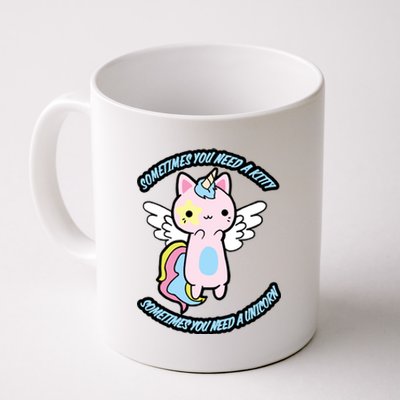 Unicorn Kitty Funny Cute Meme Coffee Mug