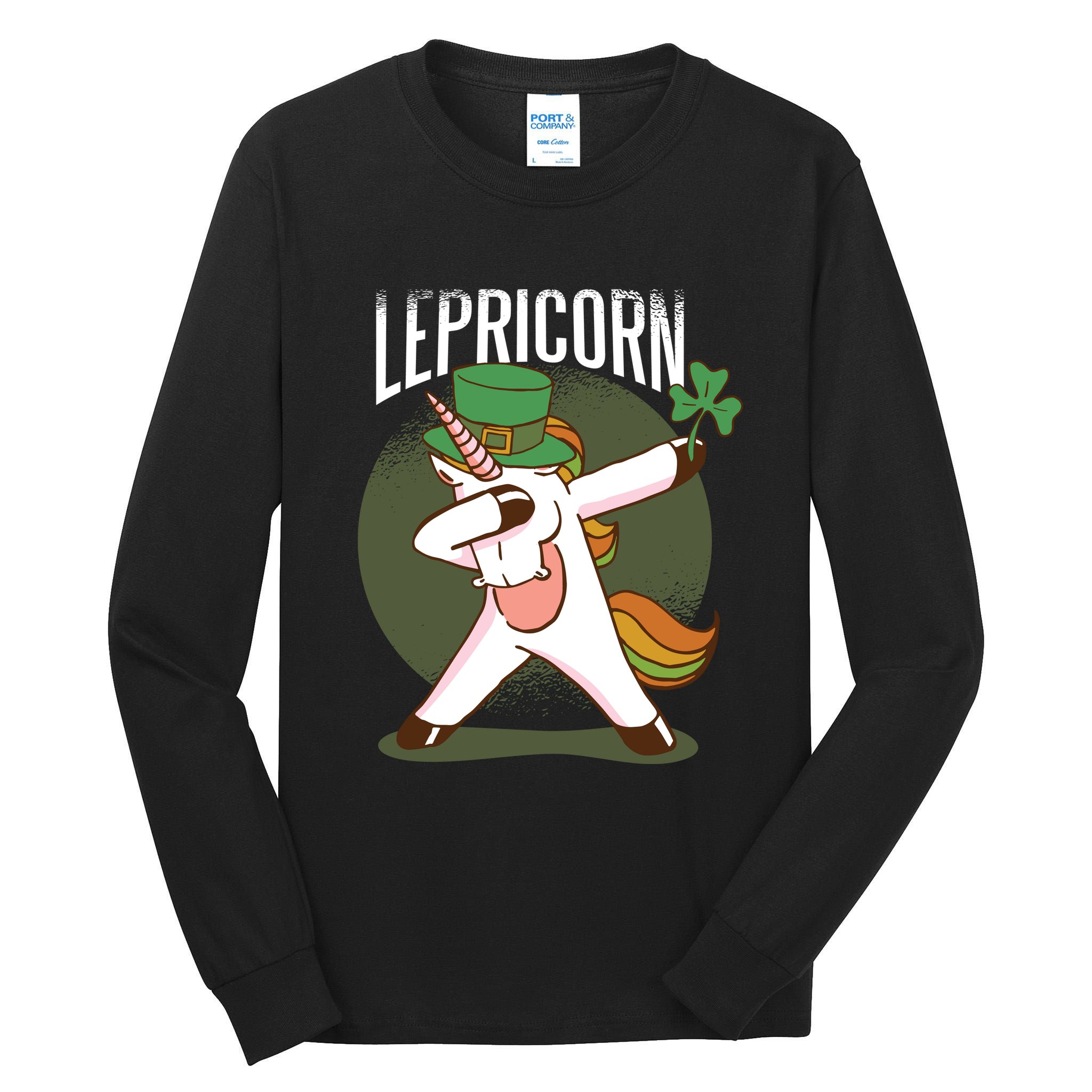 Unicorn Leprechaun Tall Long Sleeve T-Shirt